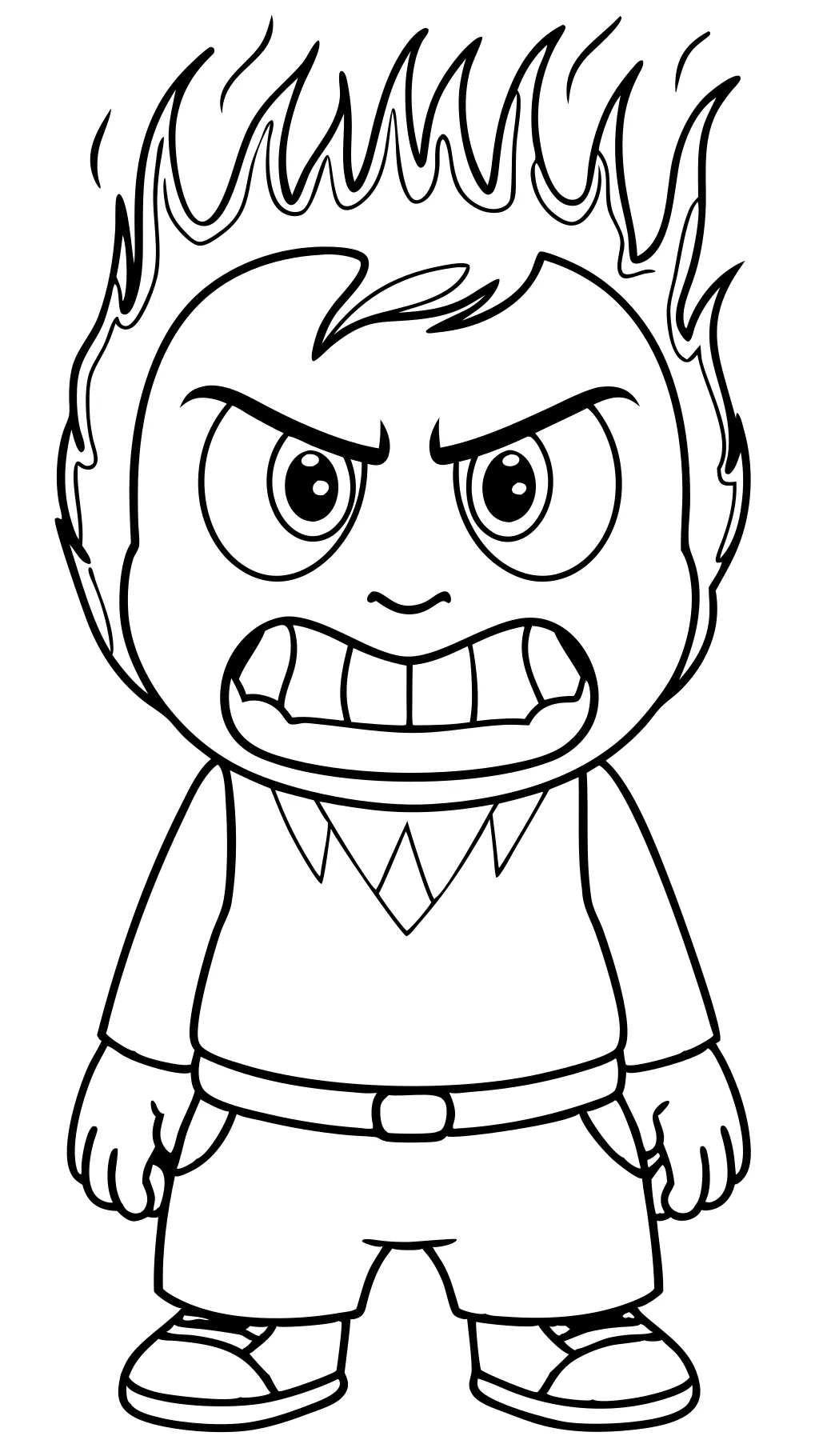 anger inside out coloring page